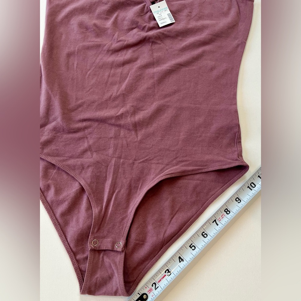 NWT Maurices Dusty Rose Bodysuit Small - Picture 5 of 8